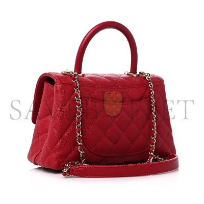 CHANEL MINI COCO HANDLE FLAP RED 1176179 (23*14*10cm)