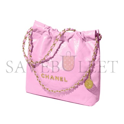 CHANEL SHINY CALFSKIN QUILTED SMALL 22 AS3260 (37*34.5*8cm)