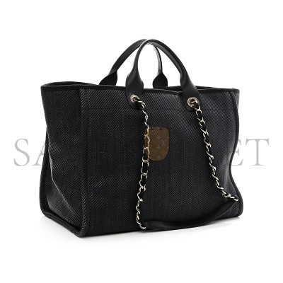 CHANEL MIXED FIBERS CALFSKIN MEDIUM DEAUVILLE TOTE 1180865 (39*29*20cm)
