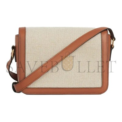 CELINE SMALL TEEN TRIOMPHE BAG IN TEXTILE AND CALFSKIN 188882BGI.04LV (18.5*14*6cm)