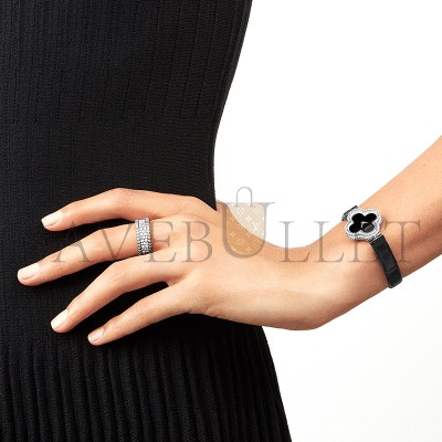 VAN CLEEF ARPELS SWEET ALHAMBRA WATCH18K WHITE GOLD, DIAMOND, ONYX VCARO8WU00