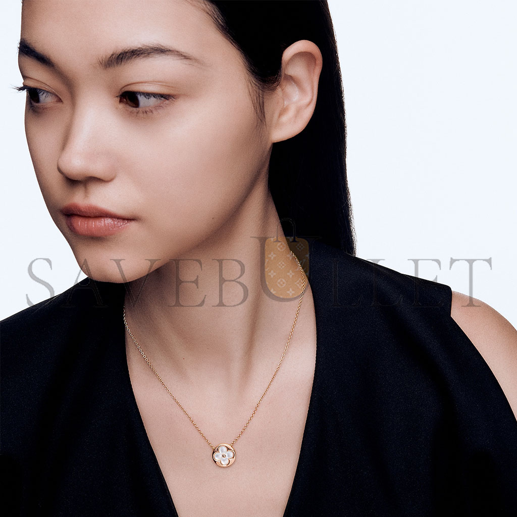 LOUIS VUITTON COLOUR BLOSSOM SUN PENDANT, PINK GOLD AND WHITE MOTHER-OF-PEARL Q93520 LOUIS VUITTON COLOUR BLOSSOM SUN PENDANT, PINK GOLD AND WHITE MOTHER-OF-PEARL Q93520