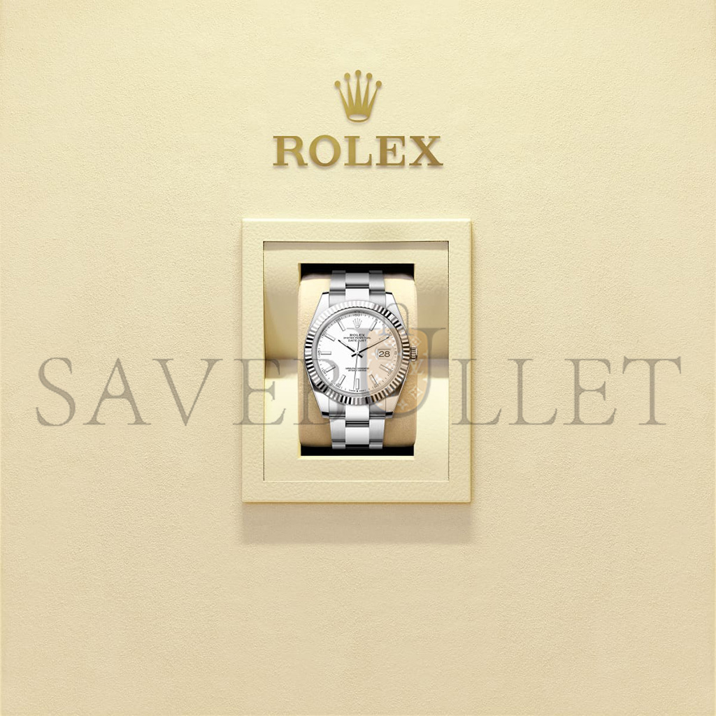 ROLEX DATEJUST 41 OYSTER, 41 MM, OYSTERSTEEL AND WHITE GOLD WATCH 126334-0009 ROLEX DATEJUST 41 OYSTER, 41 MM, OYSTERSTEEL AND WHITE GOLD WATCH 126334-0009