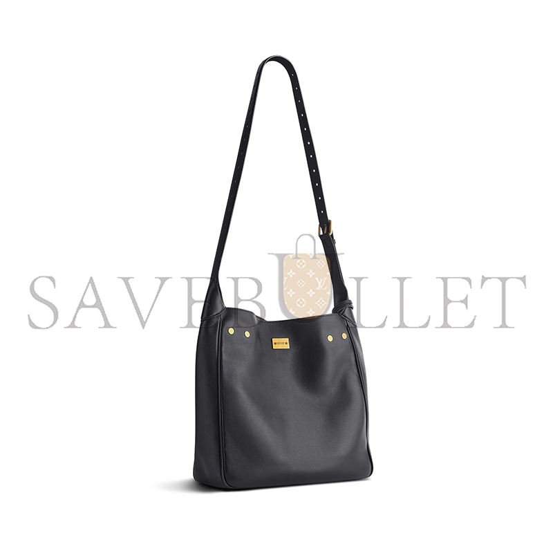 BALENCIAGA BEL AIR SMALL HOBO BAG IN BLACK SMOOTH CALFSKIN, AGED-GOLD HARDWARE 8110182ABAV1000 (26.9*25.9*9.9cm) BALENCIAGA BEL AIR SMALL HOBO BAG IN BLACK SMOOTH CALFSKIN, AGED-GOLD HARDWARE 8110182ABAV1000 (26.9*25.9*9.9cm)