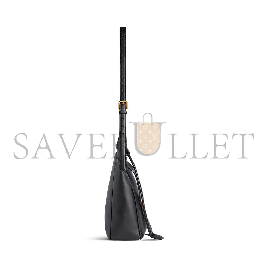 BALENCIAGA BEL AIR SMALL HOBO BAG IN BLACK SMOOTH CALFSKIN, AGED-GOLD HARDWARE 8110182ABAV1000 (26.9*25.9*9.9cm) BALENCIAGA BEL AIR SMALL HOBO BAG IN BLACK SMOOTH CALFSKIN, AGED-GOLD HARDWARE 8110182ABAV1000 (26.9*25.9*9.9cm)