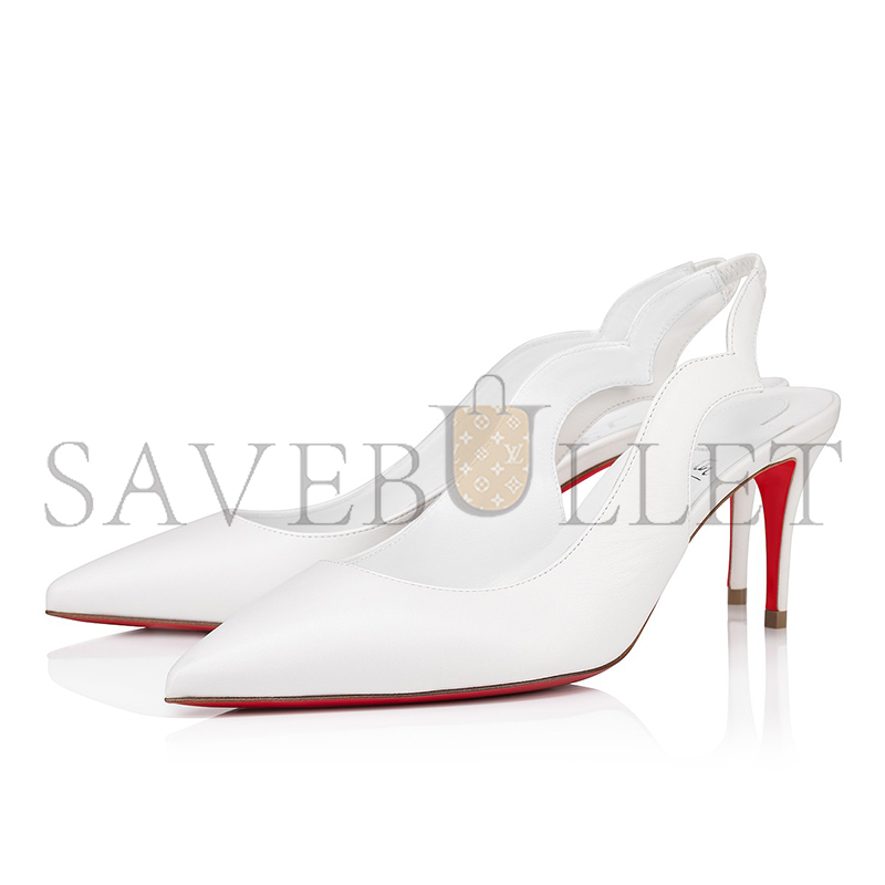CHRISTIAN LOUBOUTIN HOT CHICK SLING 70 MM SLINGBACK PUMPS-NAPPA LEATHER-BIANCO-WOMEN 3230572W302 CHRISTIAN LOUBOUTIN HOT CHICK SLING 70 MM SLINGBACK PUMPS-NAPPA LEATHER-BIANCO-WOMEN 3230572W302