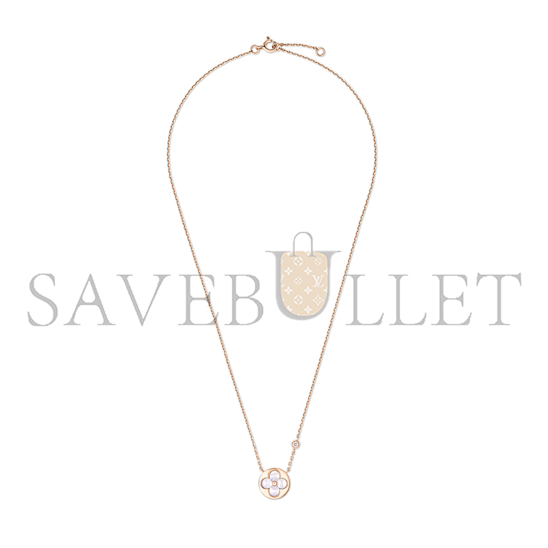 LOUIS VUITTON COLOR BLOSSOM BB SUN PENDANT, PINK GOLD, WHITE MOTHER-OF-PEARL AND DIAMOND Q03788 LOUIS VUITTON COLOR BLOSSOM BB SUN PENDANT, PINK GOLD, WHITE MOTHER-OF-PEARL AND DIAMOND Q03788