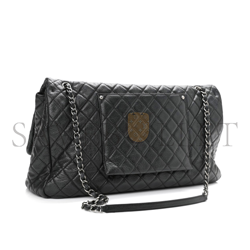 CHANEL XXL TRAVEL FLAP BAG BLACK 1065327 (45*28*15cm)