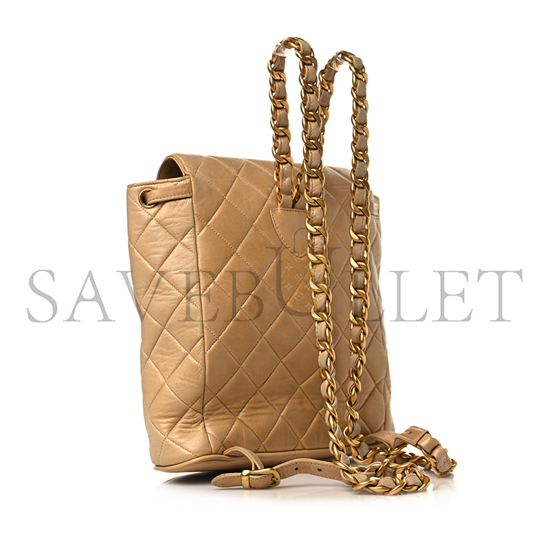 CHANEL LAMBSKIN QUILTED BACKPACK 1166094 (22*22*10cm)