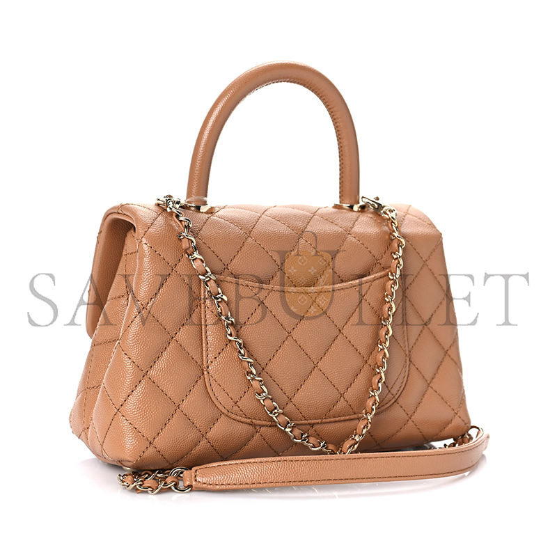 CHANEL CAVIAR QUILTED MINI COCO HANDLE FLAP 1173752 (23*15*10cm)