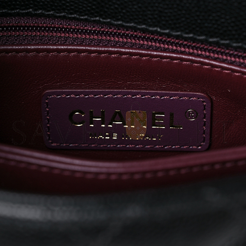 CHANEL CAVIAR QUILTED EXTRA MINI COCO HANDLE FLAP AS2215 (19*13*9cm)