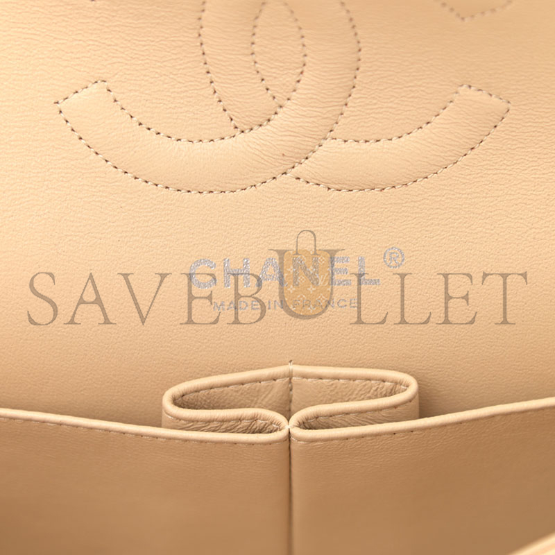CHANEL CAVIAR QUILTED MEDIUM CLASSIC DOUBLE FLAP 1105739 (25*15*7cm)