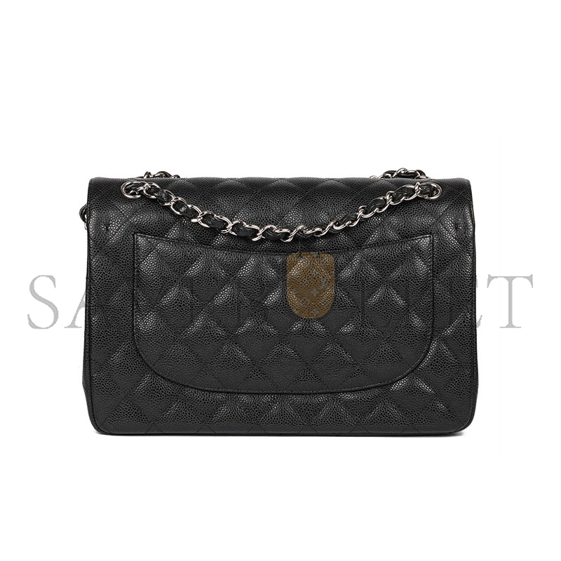 CHANEL CAVIAR QUILTED JUMBO CLASSIC DOUBLE FLAP BAG 1714520 (30*20*10cm)