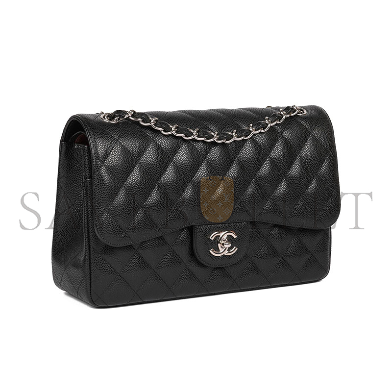 CHANEL CAVIAR QUILTED JUMBO CLASSIC DOUBLE FLAP BAG 1714520 (30*20*10cm)