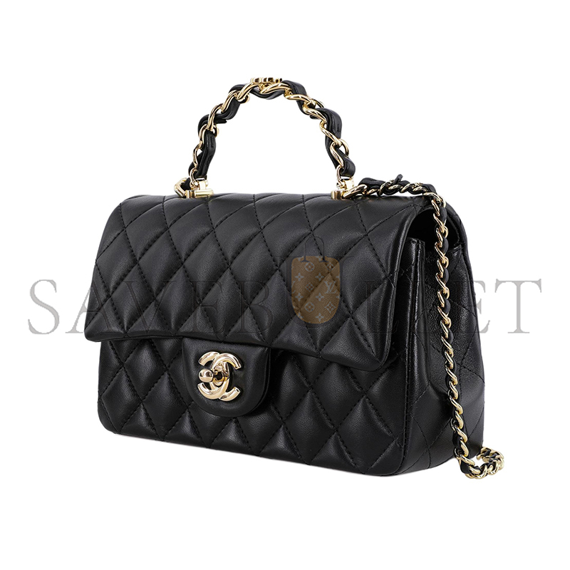CHANEL MASTER MINI RECTANGULAR TOP HANDLE 23K FLAP AS2431 (20*12*6cm)