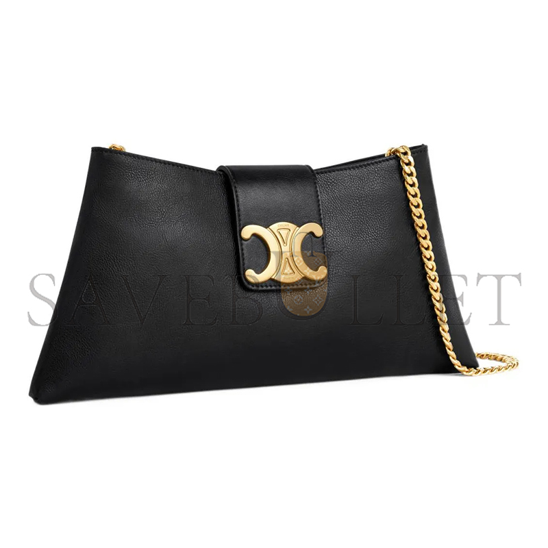 CELINE SHOULDER BAG IN WILTERN TRIOMPHE SOFT COW LEATHER 113673FEO.38NO (31*15*2cm)