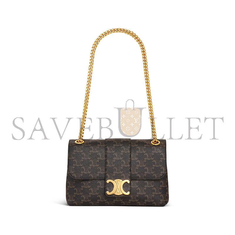 CELINE MEDIUM CELINE VICTOIRE BAG IN TRIOMPHE CANVAS 115852FRH.04LU (25*15*8cm）