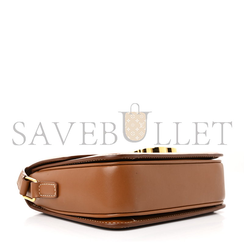 CELINE SMALL CLASSIQUE TRIOMPHE BAG IN FABRIC AND CALFSKIN 188882DBA.38NU (18.5*14*6cm)