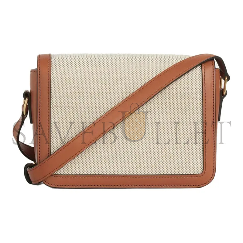 CELINE SMALL TEEN TRIOMPHE BAG IN TEXTILE AND CALFSKIN 188882BGI.04LV (18.5*14*6cm)