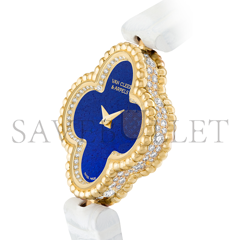 VAN CLEEF ARPELS SWEET ALHAMBRA WATCH18K YELLOW GOLD, DIAMOND, LAPIS LAZULI VCARPBEG00 VAN CLEEF ARPELS SWEET ALHAMBRA WATCH18K YELLOW GOLD, DIAMOND, LAPIS LAZULI VCARPBEG00