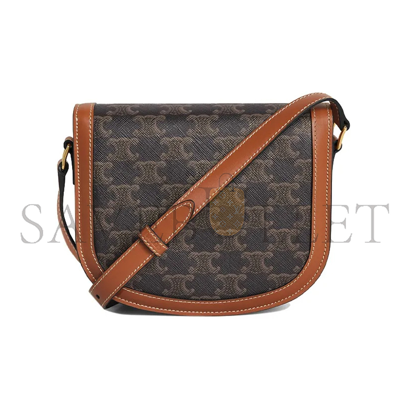 CELINE SHOULDER BAG IN TEEN BESACE TRIOMPHE PRINTED COWHIDE LEATHER 110962BZ4.04LU (18.5*16*6cm)