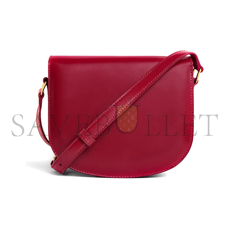 CELINE SHOULDER BAG IN TEEN BESACE TRIOMPHE SHINY CALFSKIN 110413BF4.27CA (18.5*16*6cm)