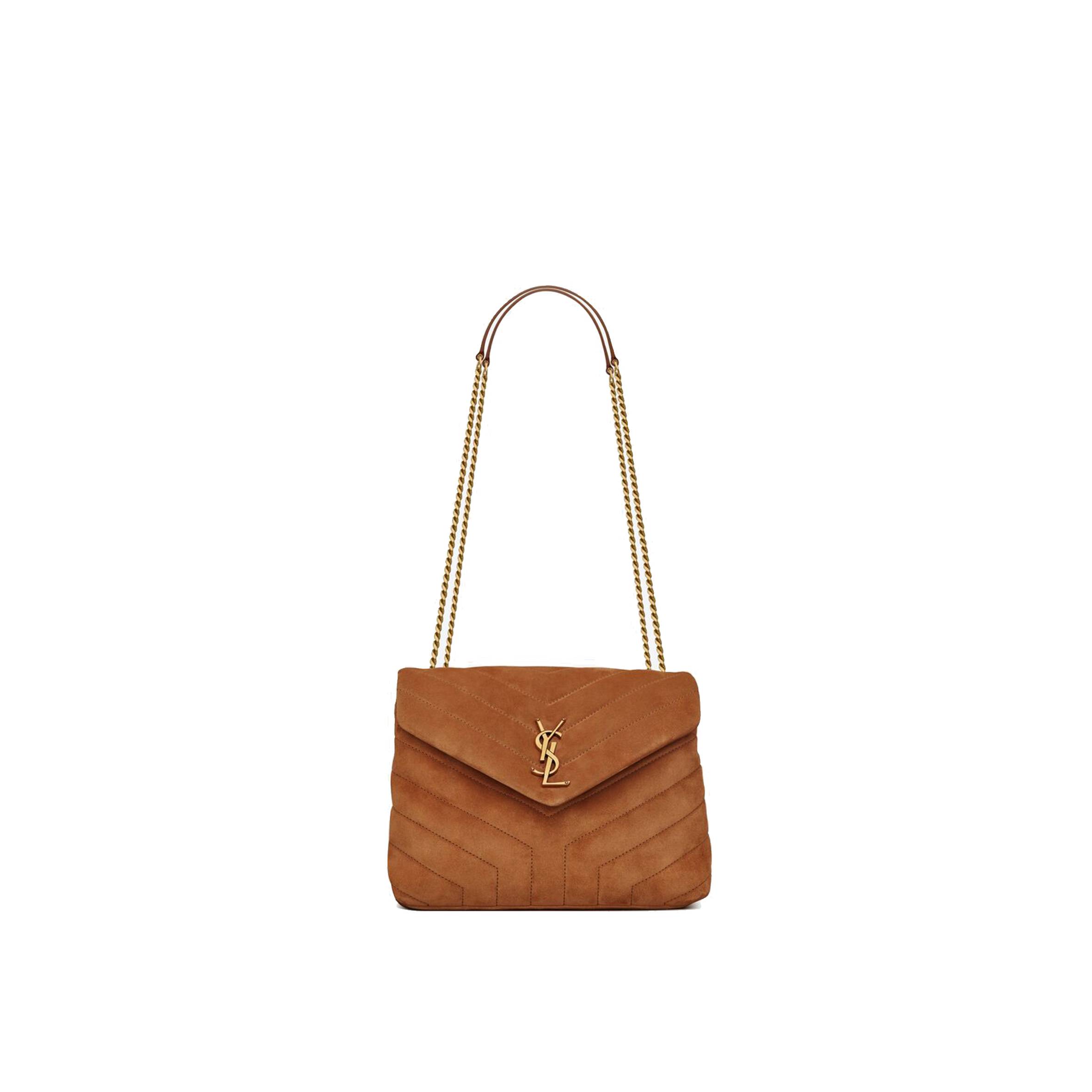 YSL LOULOU SMALL CHAIN BAG IN QUILTED SUEDE 4946991U8C77761 (23*17*9cm) YSL LOULOU SMALL CHAIN BAG IN QUILTED SUEDE 4946991U8C77761 (23*17*9cm)