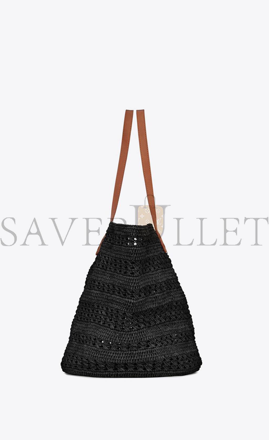 YSL PANIER MEDIUM BAG IN CROCHET RAFFIA AND SMOOTH LEATHER 688221GAAAC1062 (48*30*26cm) YSL PANIER MEDIUM BAG IN CROCHET RAFFIA AND SMOOTH LEATHER 688221GAAAC1062 (48*30*26cm)