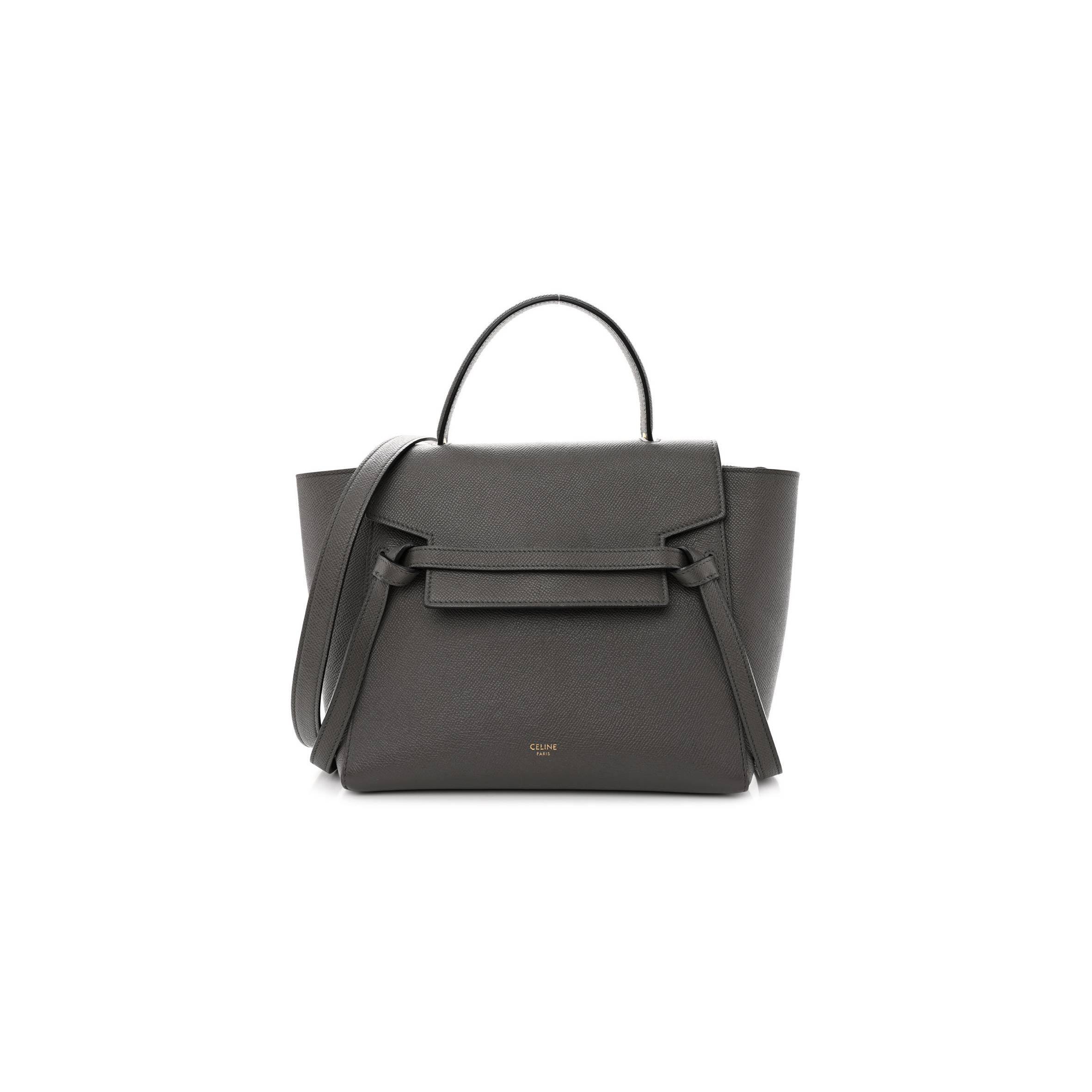 CELINE GRAINED CALFSKIN NANO BELT BAG GREY (25*24*13cm) CELINE GRAINED CALFSKIN NANO BELT BAG GREY (25*24*13cm)