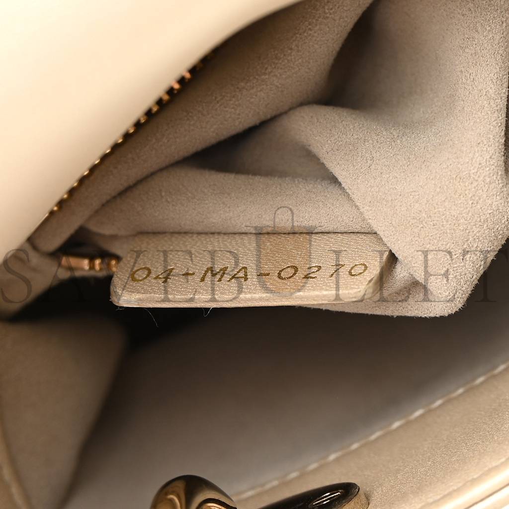 DIOR METALLIC LAMBSKIN CRYSTAL CANNAGE MINI LADY DIOR PLATINUM (17*15*7.6cm) DIOR METALLIC LAMBSKIN CRYSTAL CANNAGE MINI LADY DIOR PLATINUM (17*15*7.6cm)