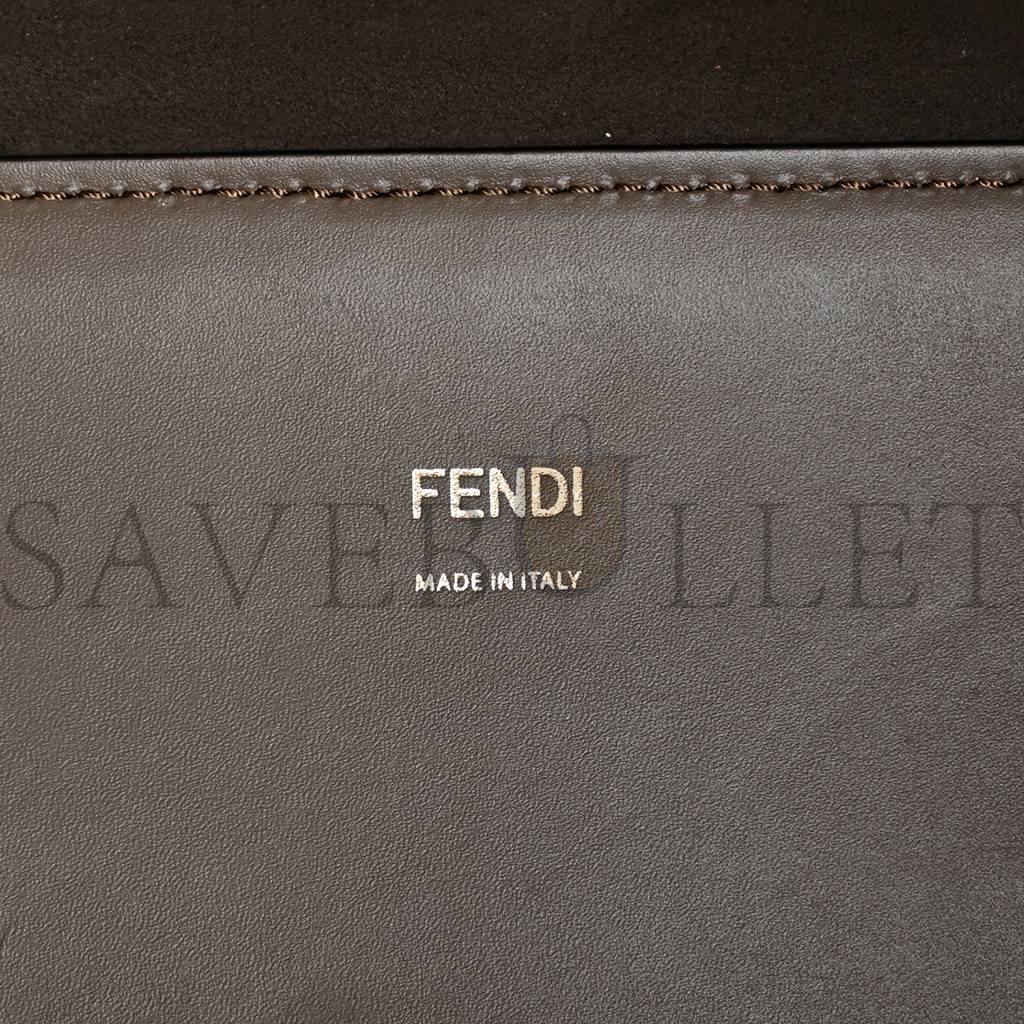 FENDI VITELLO KING PLEXIGLASS ELAPHE PYTHON PRINT MEDIUM FENDI SUNSHINE SHOPPER TOTE TARTUFO DAISY ROCCIA (36*30*15cm)